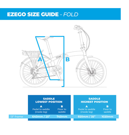 Ezego Fold - Folding Electric Bike 250W