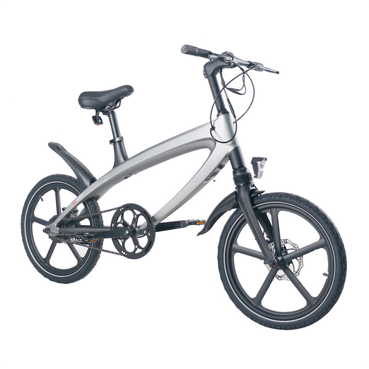 Cruzaa Gunmetal Grey E-Bike with Bluetooth & Speakers