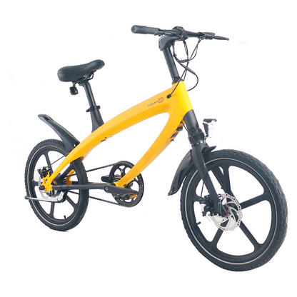 Cruzaa Solarbeam Yellow E-Bike with built-in Bluetooth & Speakers