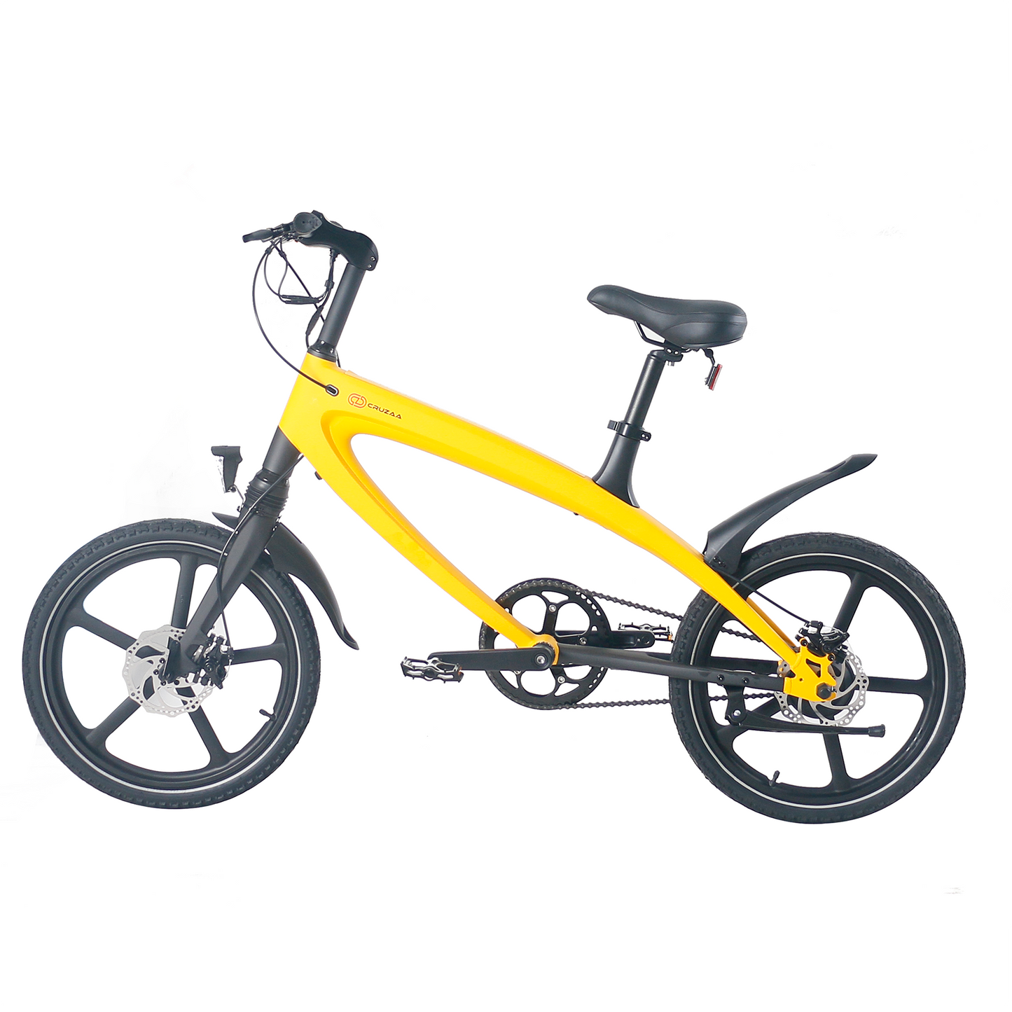 Cruzaa Solarbeam Yellow E-Bike with built-in Bluetooth & Speakers