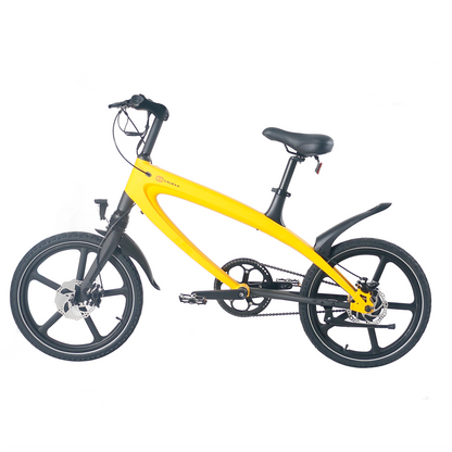 Cruzaa Solarbeam Yellow E-Bike with built-in Bluetooth & Speakers