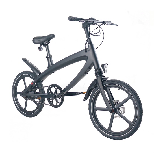 Cruzaa Carbon Black E-Bike with Bluetooth & Speakers