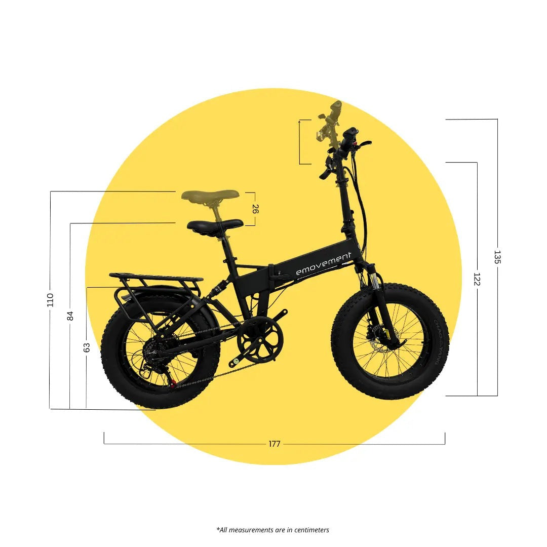 E Movement Panther v4.2 Fat Tyre Folding E-Bike 250W